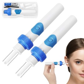 LOPHE LOPHE Electric Ear Cleaner, 2Pcs Soft Earwax Cleaner for Kids & Adults Earwax Remover Tool with Replaceable Tip Ear Wax Cleaner Ear Cleaning Kit with Replaceable Tip for Adults and Children