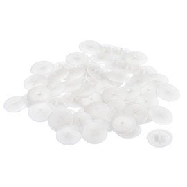 HARFINGTON Screw Cap Covers, 160pcs 17x4mm Plastic Screw Decoration Cover for Phillips Cam Fitting Nut Self-Tapping Screw, White