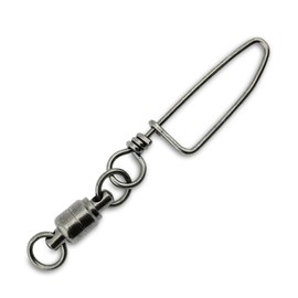 American Fishing Wire Ball Bearing Snap Swivels, Black, Size 8/350-Pound, 2-Piece