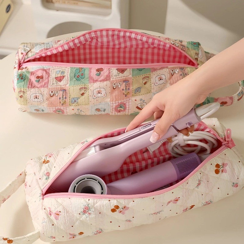 Large Capacity Hair Dryer Storage Bag, Portable Polyester Hair Styling