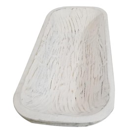 BNDPLUS Dough Bowl, Wooden Dough Bowls for Decor, Wooden Bowls Decorative (L19 x W8 x H3 inches)