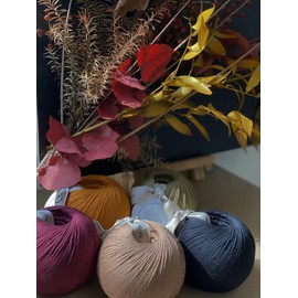 About Strings Lazy Wool Light Worsted Weight 100% Organic Cotton Box Set Bundle (Pastel)