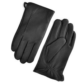 Harssidanzar HM003EU Men's Deerskin Gloves for Cold Weather, Winter Warm Gloves, black