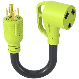 AOWEITOUR 4 Prong 30 Amp RV Generator Adapter Cord,NEMA L14-30P Twist Lock Male Plug to NEMA TT-30R Female,Outdoor Ower Equipment Suitable for RV Trailer Camper,STW 10 AWG,ETL Listed (12 Inch)