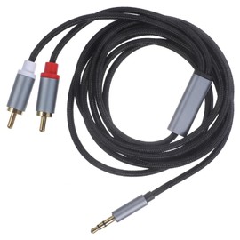 KOMBIUDA Male to Male Audio Cable Dual Lotus Splitter for Smartphones Tablets Amplifiers Flexible Connection for Sound Transmission