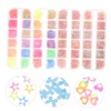 Healeved Nail Art Sequins Fluorescent Glitter Decor for Kawaii Manicure