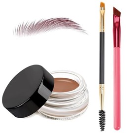 Kit De Gel Para Cejas 3 En 1 Con 2 Cepillos Para Cejas, Alta Pigmentación, Resistente Al Agua, De Larga Duración, Pomada Para Cejas Para Todos Los Tonos De Piel #08 Castaño Rojizo 0,14 Onza