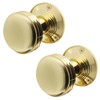 EAI Lined Door Knobs Polished Brass | 1 Pair of