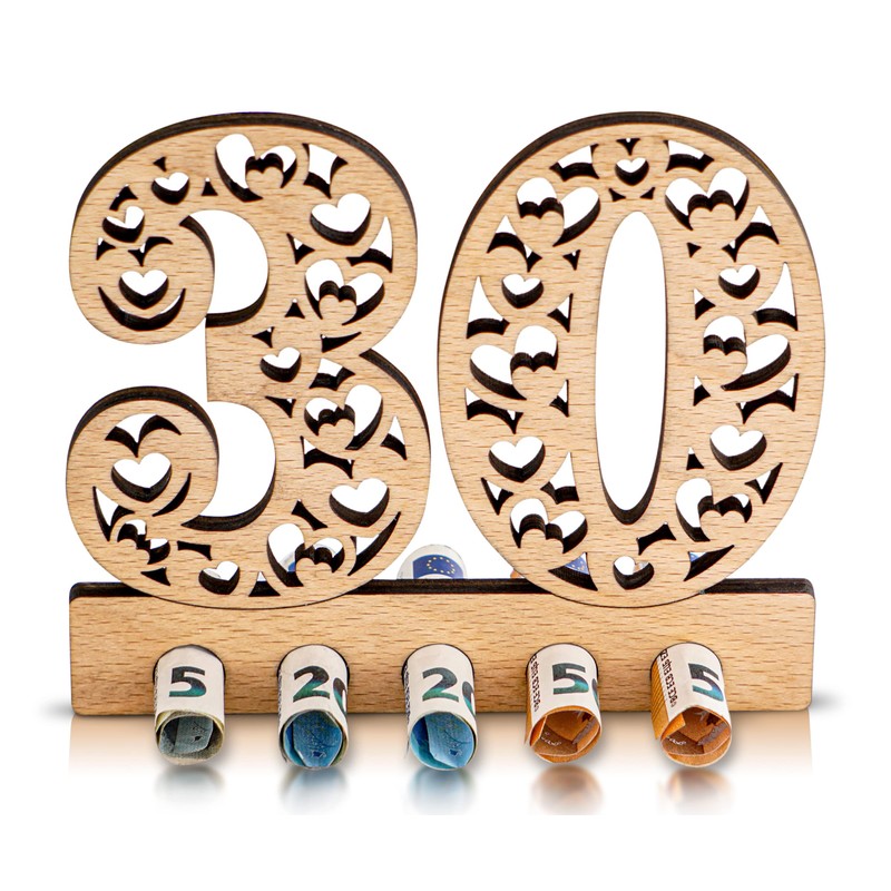 DARO Design - 30th Birthday Money Gift Wooden 30th Anniversary