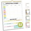 Decorably Meal Planner Pad with Grocery List Minimalist - 52