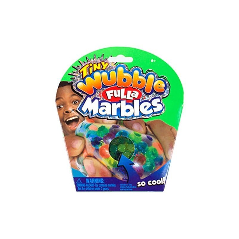 Wubble Small Multicolor Marble-Filled Wubble Ball with Marbles, 5.6 x