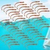 50pcs 77mm Soft Worm Fishing Lures Artificial Fishing Bait Tail
