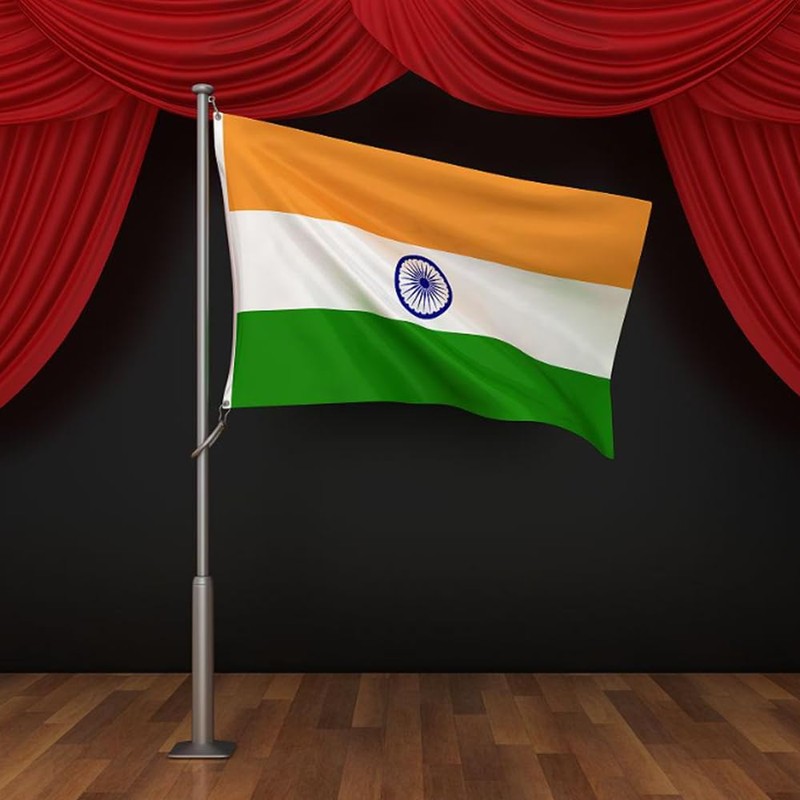 India Flag 90 * 150 cm(3 * 5FT),Indian Flag,Polyester Thickness,