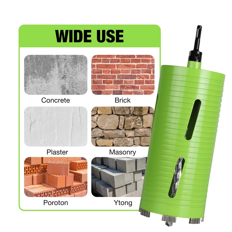 BETTERI 4 Inch Dry Core Drill Bit with Adapters (SDS