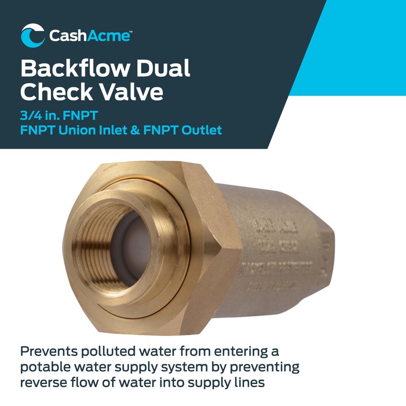 Cash Acme 3/4 Inch BF1 Dual Check Valve with Female