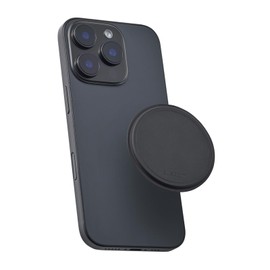 Elecom AMS-WMAGPDBK Magnetic Pad for Smartphones, Repositionable, Magnetic Suction Type, Water Resistant, Simple Design, Black
