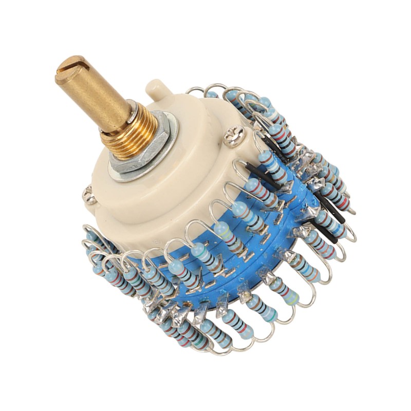 Two Channels Volume Potentiometer 2×24 Gear 20K High Accuracy Volume
