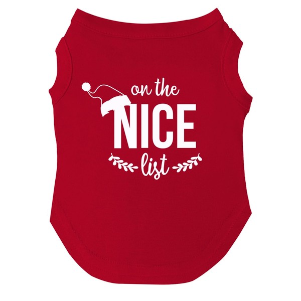 On The Nice List Dog Tee Shirt | Sleeveless |