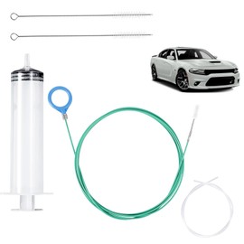Nexolia 118 Inch Long Auto Sunroof Drain Cleaning Tool Tube Cleaner with Tube Cleaning Brush and Syringe for Car Sunroof Trunk Windshield Drain Hose Cleaning ﻿