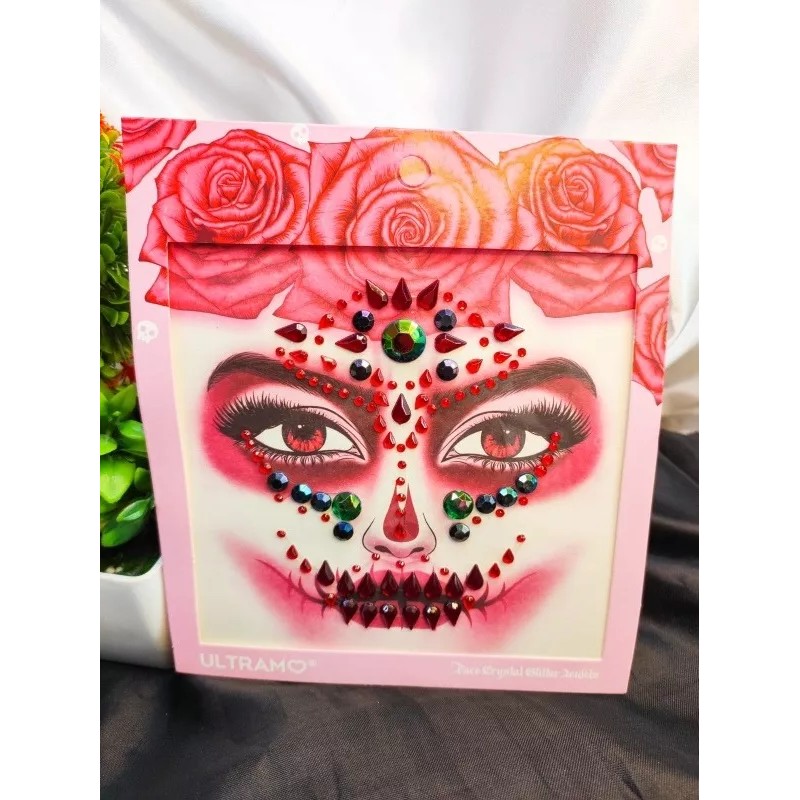 Ultramo Set De 5 Face Gems Catrina Rostro Ultramo Stickers