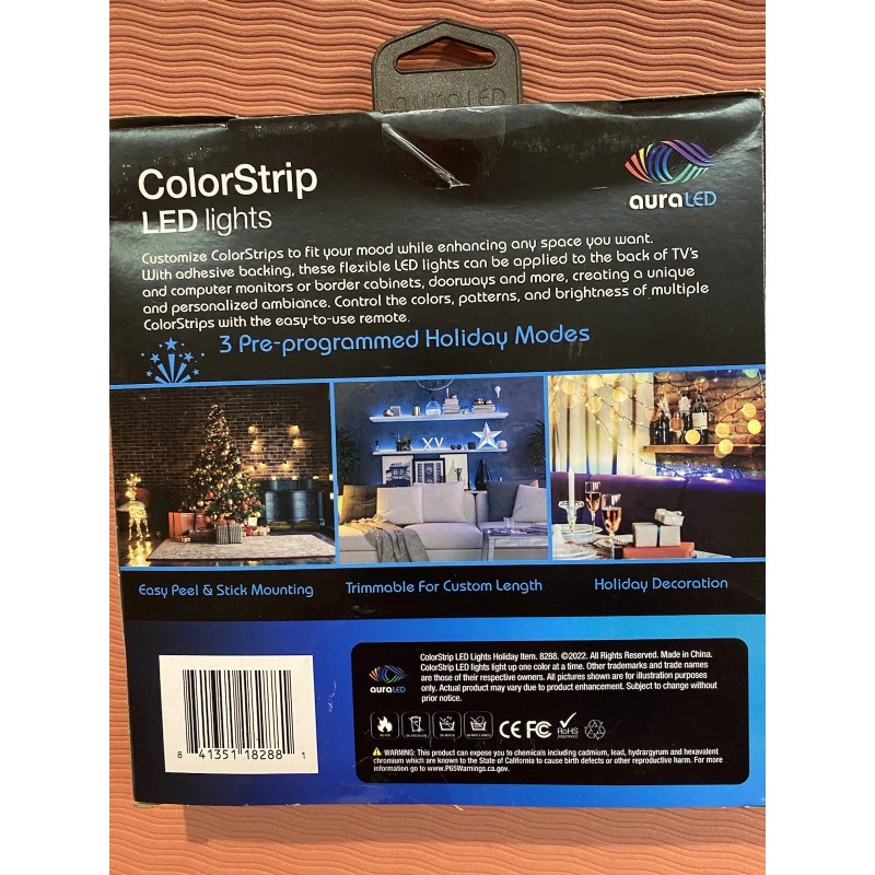 Aura 12 ft. LED Color Strip Light with Remote Pre-Programmed