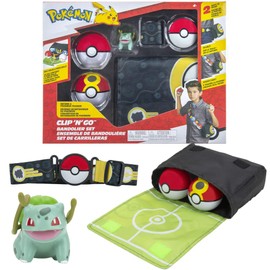 Pokémon pkw0229 Bandolier Set (Repeat, Poke Ball and Bulbasaur, Belt, Bag) W2, Multicolor