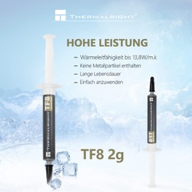 Thermalright TF8 High Performance Thermal Compound - 5.8 Grams 13.8W/mK High Durability Easy to Use for All Heatsinks CPU Cooler/GPU/CPU with Application Tool