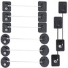 8 Pieces Refrigerator Locks for Children Adults with 10 Keys,
