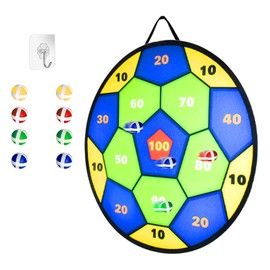 26'' Large Dart Board Game Set for Kids with,Single-sided dart,Indoor Outdoor Party Games Toys Gifts for 3 4 5 6 7 8 9 10 11 12+ Year Old Boys Girls and Adult (football, 66cm)