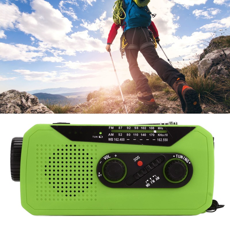 Emergency Radio Hand Power Generation Solar Radio with LED Flashlight
