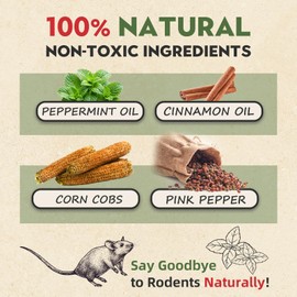 Mouse Repellent, Peppermint Oil Mice Repellent for Rats & Squirrels, Long-Lasting Natural Pest Deterrent for Indoor, Outdoor, Car Engines, Safe for Family & Pets, (80 Pack)