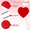 Yaocom 6 Pcs Valentine's Day Heart Decorative Planter Stakes Outdoor