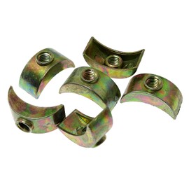 Half Moon Nut DZS ELEC 20PCS 6mm Hole Diameter Zine Alloy Half-Moon Nut Spacer Furniture Connector Washer for Connect Furniture, M6 Half Moon Washer