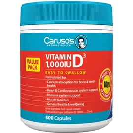 Caruso's Natural Health Vitamin D3 1000IU 500 Capsules