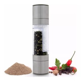 Total Supplier Moledor Molinillo Pimienta Y  Sal 2 En 1 Especiero Manual