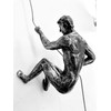 1x Antique Silver Climber Left-handed Handmade Climbing Man with Wire