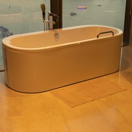 Mosobam Luxury Turkish Bath Mat 20X34 Light Taupe 1000 GSM Bamboo Viscose & Aegean Turkish Combed Cotton