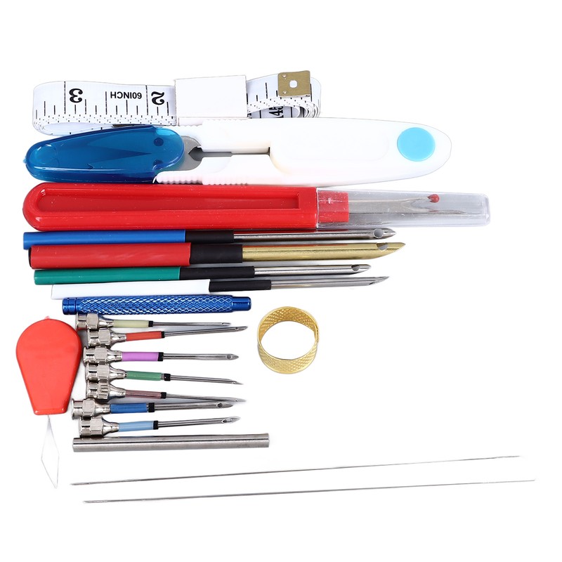 20 Pieces Punch Needle Kit Needle Threaders Embroidery Poking Cross