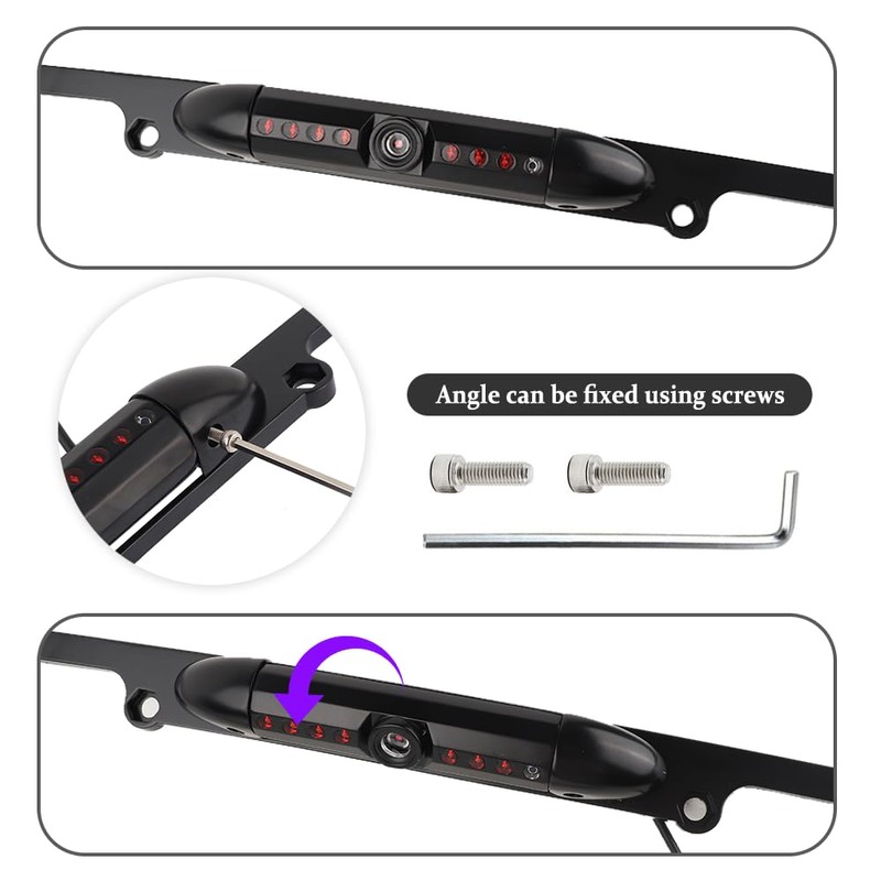 License Plate Backup Camera,HD Night Vision Reverse Camera with 8