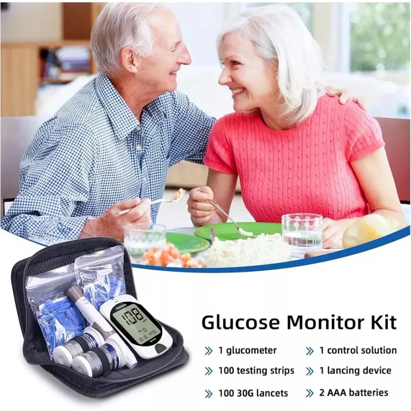 Metene NEW Metene TD-4116 Blood Glucose Monitor/ 100 Strips 100