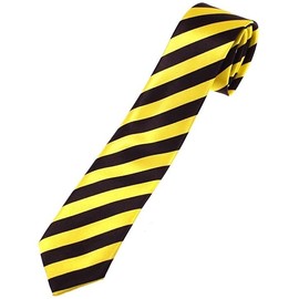 Black Striped Tie - Unisex neon (Yellow)