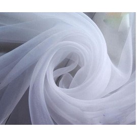 60" Wide (5ft Wide) WHITE Sheer Chiffon Fabric - Perfect for Draping Panels and Masking for Weddings & Events (20 Yards)