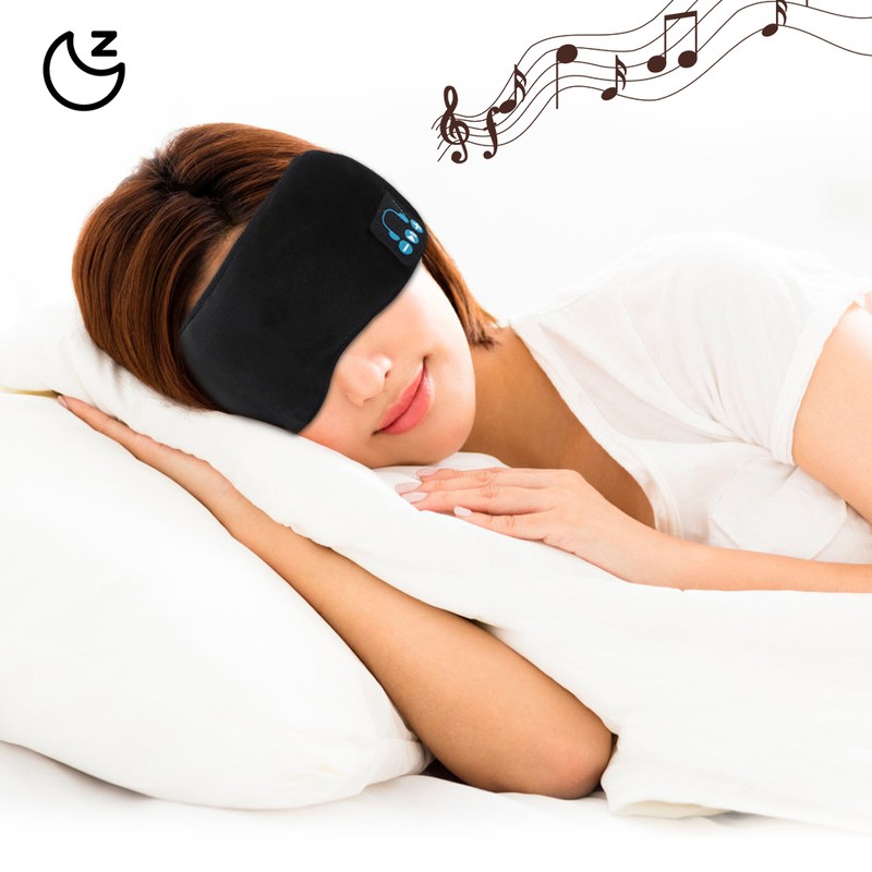 Bluetooth Blindfold Built In Headphone Wireless Music Washable Sleeping Eye
