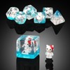 Kitty Dungeons and Dragons Dice,DNDND 7PCS D&D Dice Set with