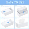 HIIMIEI Acrylic Tissue Box Cover White Tissue Holder Napkin Dispenser
