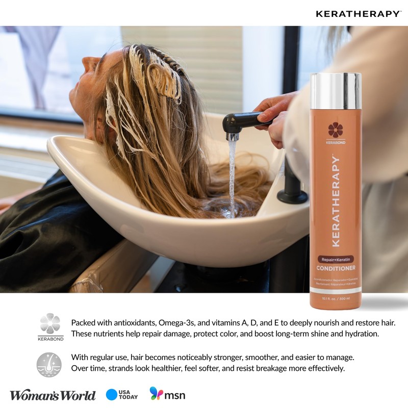 KERATHERAPY Keratin Infused KeratinFIXX Repair Shampoo, Repair Shampoo for Dry,
