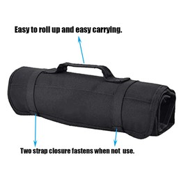 EmptyTool Roll Bag/Multi-Purpose Tool Roll Up Bag/Men Heavy Duty Pocket Canvas Wrench for Men/Tool Wrap Roll Organisers/22 Pockets Tool Bags
