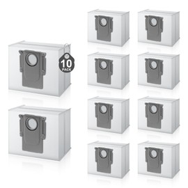ANTIEE Pack of 10 Accessories Compatible with Roborock S8 Max Ultra, Q Revo, Qrevo S, Qrevo MaxV Qrevo Pro, S8 MaxV Ultra, Station d'Aspiration, Sacs de Remplacement pour S8 MaxV Ultra
