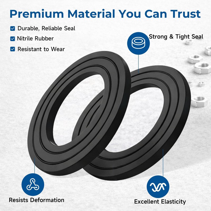 LEYURISE 2 Pack Washer Drain Pump Filter Gasket Compatible with