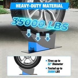 Nilight Camper Leveling Blocks 6 Inch, RV Wheel levelers for Single Dual Axle Travel Trailers, 2 Packs